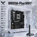 ASUS TUF Gaming B850M-Plus WiFi7 mATX Motherboard, AM5, DDR5 8000+ MT/s OC, 14+2+1 80A Power Stages, PCIe 5.0 x16, 3 M.2, WiFi 7, 2.5GbE, USB-C 20Gbps, for 9000 & 8000 & 7000 Ryzen Series