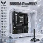 ASUS TUF Gaming B850M-Plus WiFi7 mATX Motherboard, AM5, DDR5 8000+ MT/s OC, 14+2+1 80A Power Stages, PCIe 5.0 x16, 3 M.2, WiFi 7, 2.5GbE, USB-C 20Gbps, for 9000 & 8000 & 7000 Ryzen Series
