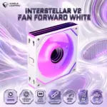 Jungle Leopard Intersteller V2 Forward White 120mm PC Fan, 900–1850RPM ±10%, 68CFM Airflow, 2.4mmH₂O Pressure, <32dBA, Hydraulic Bearing, DC12V 4-Pin