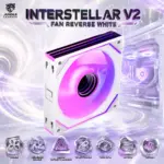 Jungle Leopard Intersteller V2 Reverse White 120mm PC Fan, 900–1850RPM ±10%, 68CFM Airflow, 2.4mmH₂O Pressure, <32dBA, Hydraulic Bearing, DC12V 4-Pin