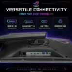 ASUS ROG Strix 5K XG27JCG 27-Inch Fast IPS Gaming Monitor, 5K 180Hz OC or QHD 330Hz Dual Mode, 0.3ms GtG, DisplayHDR 600, G-SYNC Compatible, FreeSync Premium Pro, 4-Way Adjustable Stand  - Image 9