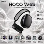 HOCO W65 Wireless ANC Over-Ear Headphones, Bluetooth 5.4 JL7006F8, 45-Hour Battery, TF Card, AUX, Type-C Charging & Interchangeable Fabric Ear Cushions, Black