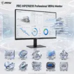 MSI PRO MP276E18 27-Inch FHD 180Hz IPS Business Monitor, 1ms MPRT, HDR Ready, Adaptive-Sync, EyesErgo, HDMI 2.0b, VGA, 108.58% sRGB, Tilt Adjustment, VESA 100 × 100mm