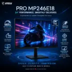 MSI PRO MP246E18 24-Inch FHD 180Hz IPS Business Monitor, 1ms MPRT, HDR Ready, Adaptive-Sync, HDMI 2.0b, 108.58% sRGB, Tilt Adjustment, VESA 100 × 100mm - Image 4