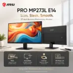 MSI PRO MP273L E14 27-Inch FHD 144Hz IPS Business Monitor, HDR Ready, AMD FreeSync, PerfectEdge, EyesErgo, HDMI 2.0, VGA, VESA Mount & MSI Power Link - Image 2