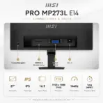 MSI PRO MP273L E14 27-Inch FHD 144Hz IPS Business Monitor, HDR Ready, AMD FreeSync, PerfectEdge, EyesErgo, HDMI 2.0, VGA, VESA Mount & MSI Power Link - Image 11