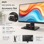MSI PRO MP273L E14 27-Inch FHD 144Hz IPS Business Monitor, HDR Ready, AMD FreeSync, PerfectEdge, EyesErgo, HDMI 2.0, VGA, VESA Mount & MSI Power Link - Image 9