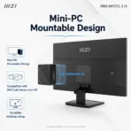 MSI PRO MP273L E14 27-Inch FHD 144Hz IPS Business Monitor, HDR Ready, AMD FreeSync, PerfectEdge, EyesErgo, HDMI 2.0, VGA, VESA Mount & MSI Power Link - Image 8