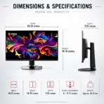 MSI MPG 322UR QD-OLED X24 31.5-Inch 4K 240Hz QD-OLED Gaming Monitor, 0.03ms, ClearMR 13000, DisplayHDR True Black 500, DarkArmor Film, G-SYNC, AMD FreeSync Premium Pro & KVM - Image 19