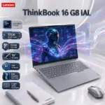 Lenovo ThinkBook 16 G8 IAL : Core Ultra 5 225U | 32GB DDR5-5600 ; 512GB NVMe | Intel Graphics (Xe-LPG) | 16-inch WUXGA IPS Display | DOS | English Arabic Keyboard  | Arctic Grey 