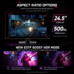 MSI MPG 271QR QD-OLED X50 26.5-Inch WQHD QD-OLED Gaming Monitor, 500Hz, 0.03ms GtG, DisplayPort 2.1a, HDMI 2.1, USB-C 98W, OLED Care 3.0, G-SYNC Compatible, 4-Way Adjustable Stand - Image 4
