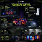 MSI MAG 276QRDY54 26.5-Inch WQHD WOLED Gaming Monitor, 720Hz /540Hz Dual Mode, 0.02ms, DisplayHDR True Black 500, 1500-Nit Peak, USB-C 65W, KVM, 4-Way Adjustable - Image 11
