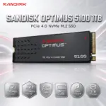 SanDisk Optimus 5100 1TB PCIe 4.0 x4 NVMe M.2 2280 SSD, Up to 7,100/6,700MB/s – SDSP51100TAN-000G1