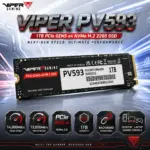 Patriot Viper PV593 1TB PCIe Gen5 x4 NVMe M.2 2280 SSD, Up to 14,000/13,000MB/s – 9SE00253-PV593P1TBM2