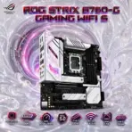 ASUS ROG Strix B760-G Gaming WiFi S Micro-ATX Motherboard,  LGA 1700, 4x DDR5 7800+MT/s, PCIe 5.0, Dual M.2, WiFi 6E, 2.5GbE, USB-C 20Gbps and SupremeFX Audio, 14th / 13th / 12th Gen