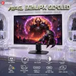 MSI MAG 321UPX QD-OLED 31.5-Inch 4K UHD 240Hz Gaming Monitor, 0.03 ms GtG, QD-OLED, DisplayHDR True Black 400, Adaptive-Sync, OLED Care 2.0, Height/Swivel/Tilt Stand