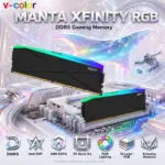V-Color Manta XFinity RGB 32GB (2×16GB) DDR5-6000 CL30 1.1V Gaming Memory Kit – Intel XMP, AMD EXPO, SK Hynix ICs, 1.35V, Aluminum Heatsink | WHITE ~ TMXFL1660830WWK