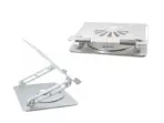 N79-360 Laptop Cooler with 360° Rotation – Iron Metal & Silicone Stand, Foldable, Adjustable Height for Tablets & Laptops up to 16" - Image 2