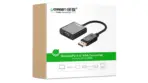 UGREEN 20415 DisplayPort To VGA Adapter, 1080p 60Hz, Active Conversion, Plug And Play