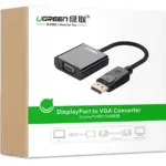 UGREEN 20415 DisplayPort To VGA Adapter, 1080p 60Hz, Active Conversion, Plug And Play