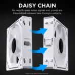 ASIAHORSE DAWN PRO ARGB 120mm Case Fan, 1-Pack Forward Blade, 4-Pin PWM, 800–2000 RPM, 68.5 CFM, 2.05mmH2O, ARGB Sync, 40,000-Hour Life | WHITE  - Image 3
