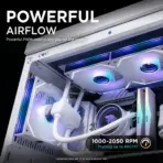ASIAHORSE DAWN PRO ARGB 120mm Case Fan, 1-Pack Reverse Blade, 4-Pin PWM, 800–2000 RPM, 68.5 CFM, 2.05mmH2O, ARGB Sync, 40,000-Hour Life | WHITE - Image 7