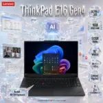 ThinkPad E16 Gen 4 : Intel Core Ultra 7 355 | 16GB DDR5-5600 RAM ; 512GB NVMe | Intel® Graphics | 16-inch WUXGA IPS Display | Backlit AR/EN Keyboard | Lenovo® Bag Incl. | DOS | BLACK 
