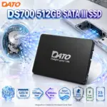 DATO DS700 512GB 2.5-Inch SATA III 6Gb/s SSD, Up to 535MB/s Read & 500MB/s Write, Smart SLC Cache, 3D NAND, Shock Resistant, Compatible with Laptop & PC Desktop | DS700SSDA