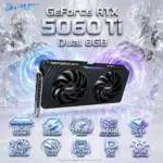 Palit GeForce RTX 5060 Ti Dual 8GB GDDR7 128 bits Graphics Card – 2572MHz Boost, 4608 CUDA, DLSS 4.5, Dual 95mm Cooling, RGB, PCIe 5.0, DP 2.1b & HDMI 2.1b