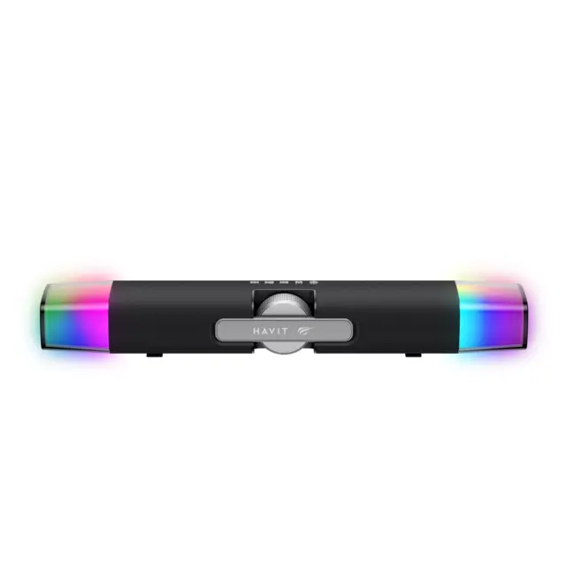 IMG_6a8c35152b5f2.webp HAVIT Gamenote SK222 RGB Gaming Soundbar – Bluetooth 6.0, 6W Stereo, Dual 2-Inch Drivers, USB + Type-C, RGB Lighting & 300Hz–20kHz Audio – Black - Image 1