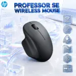 HP Professor SE Wireless Dual Mode Optical Mouse – Ergonomic Black Design, Smooth Responsive Tracking, Compact Cable-Free Mouse for PC, Laptop, Office & Study