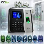 ZKTeco K14 Fingerprint Time & Attendance Terminal – 3,000 Fingerprints, 100,000 Transactions, 2.8" TFT, TCP/IP, USB Host & Optional ID/IC Card