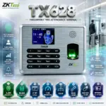 ZKTeco TX628 Fingerprint Time Attendance Terminal – 3,200 Fingerprints, 80,000 Transactions, 3" TFT, TCP/IP, RS232/485, USB Host & ID/IC Support