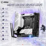 MSI MPG B760I EDGE WIFI Mini-ITX DDR5 Motherboard – LGA1700, 2x DIMMs, DDR5-7200+ OC, PCIe 5.0, Dual Gen4 M.2, Wi-Fi 6E, 2.5G LAN & USB-C, 14th/13th/12th Gen Intel 