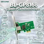 LB-LINK BL-GP8168 Gigabit PCIe Network Adapter, 10/100/1000Mbps RJ45, Auto-Negotiation, Auto-MDIX, PCIe x1/x16 Compatible