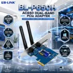 LB-LINK BL-P650H AC650 Dual-Band PCIe Wi-Fi Adapter, 2.4GHz + 5GHz, Up To 650Mbps, Dual External High-Gain Antennas, Windows 7/8/8.1/10