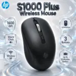 HP S1000 Plus Wireless Silent Mouse – 1600 DPI Optical Tracking, 3 Buttons, Ambidextrous Design, RF Connectivity, Up To 12-Month Battery Life, Black