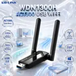 LB-LINK BL-WDN1300H AC1300 Dual-Band USB 3.0 Wi-Fi Adapter, 400Mbps 2.4GHz + 867Mbps 5GHz, Dual External Antennas, SoftAP, Windows 10/11
