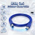 USB 3.0 Printer Cable 1.5M – USB Type-A Male to USB Type-B Male High-Speed Peripheral Connection Cable, Blue – CABLE-PRINTER-1.5M