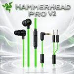 Razer Hammerhead Pro V2 Wired Gaming Earphones – 10mm Neodymium Drivers, In-Line Omnidirectional Mic, 3-Button Remote, 3.5mm Jack & PC Splitter | RZ04-01730