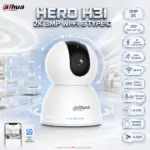 Dahua HERO H3I 3MP 2K Indoor Wi‑Fi 6 Pan & Tilt Camera With AI Human Detection, Auto Tracking, IR Night Vision, Type‑C Power, Mic, Speaker & MicroSD Support
