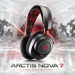 Used SteelSeries Arctis Nova 7 Wireless FaZe Clan Edition Gaming Headset – Dual 2.4GHz + Bluetooth, 38H Battery, Spatial Audio, Black/Red