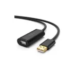 UGREEN US121 10M USB 2.0 Active Extension Cable, USB-A Male To Female, 480 Mbps, Black