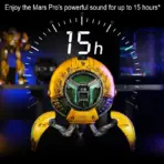 GravaStar Mars Pro Portable Bluetooth Loudspeaker With 20W Dual Speaker System, Passive Bass Radiator, 15H Playtime, RGB Lights, Dual Pairing, USB-C Charging, Volume Touch Controls | War Damaged Yellow - Image 7