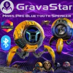 GravaStar Mars Pro Portable Bluetooth Loudspeaker With 20W Dual Speaker System, Passive Bass Radiator, 15H Playtime, RGB Lights, Dual Pairing, USB-C Charging, Volume Touch Controls | War Damaged Yellow  ~ OPEN BOX