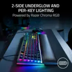 Razer BlackWidow V4 Full-Size Wired Mechanical Gaming Keyboard With Green Clicky Switches, Chroma RGB, 6 Macro Keys, Magnetic Wrist Rest, Media Roller, Snap Tap, And 8K Polling - Image 2