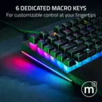 Razer BlackWidow V4 Full-Size Wired Mechanical Gaming Keyboard With Green Clicky Switches, Chroma RGB, 6 Macro Keys, Magnetic Wrist Rest, Media Roller, Snap Tap, And 8K Polling - Image 4