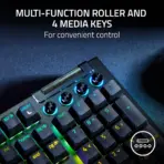 Razer BlackWidow V4 Full-Size Wired Mechanical Gaming Keyboard With Green Clicky Switches, Chroma RGB, 6 Macro Keys, Magnetic Wrist Rest, Media Roller, Snap Tap, And 8K Polling - Image 7