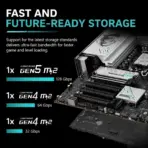 MSI B860M Gaming Plus WiFi mATX Motherboard With LGA 1851, 4x DDR5-8800+ OC, PCIe 5.0 x16, Triple M.2, Thunderbolt 4, WiFi 7, Bluetooth 5.4, 5G LAN, USB-C , Supports Intel® Core Ultra Processors (Series 2) - Image 8