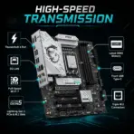 MSI B860M Gaming Plus WiFi mATX Motherboard With LGA 1851, 4x DDR5-8800+ OC, PCIe 5.0 x16, Triple M.2, Thunderbolt 4, WiFi 7, Bluetooth 5.4, 5G LAN, USB-C , Supports Intel® Core Ultra Processors (Series 2) - Image 4